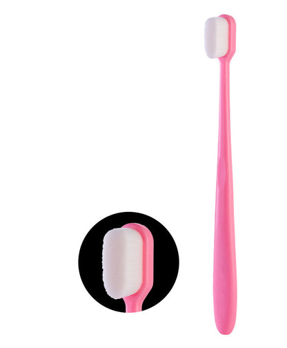 Portable soft-bristled toothbrush, single tube, home care toothbrush with plush bristles.