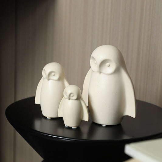 Creative American Modern Ceramic Owl Desktop Ornament Home Decor