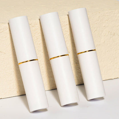 White tube lip gloss with rich, silky, lightweight matte color