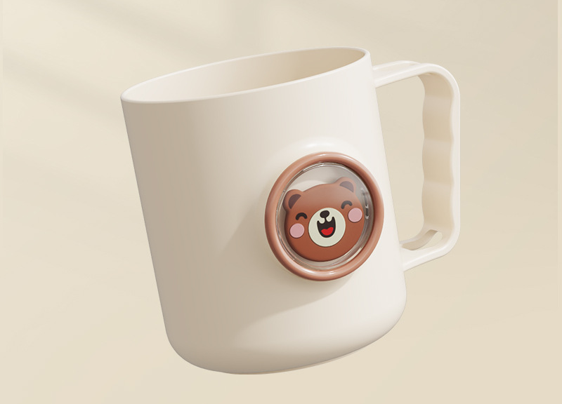 Cute and adorable mouthwash cup for babies, children, students, dormitories, home use, couples, toothbrush cups, water cups, and wash cups with handles.