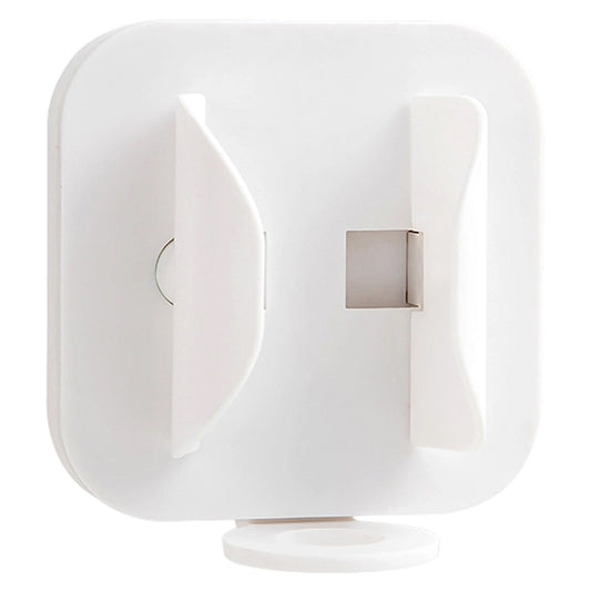 Wall-mounted gravity-sensor electric toothbrush holder, no drilling required, multi-functional toothpaste and comb holder for bathroom use.