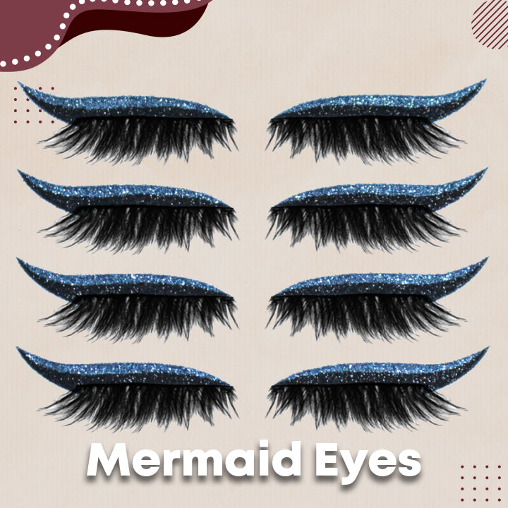 Wiederverwendbare Eyeliner und Wimpern zum Aufkleben